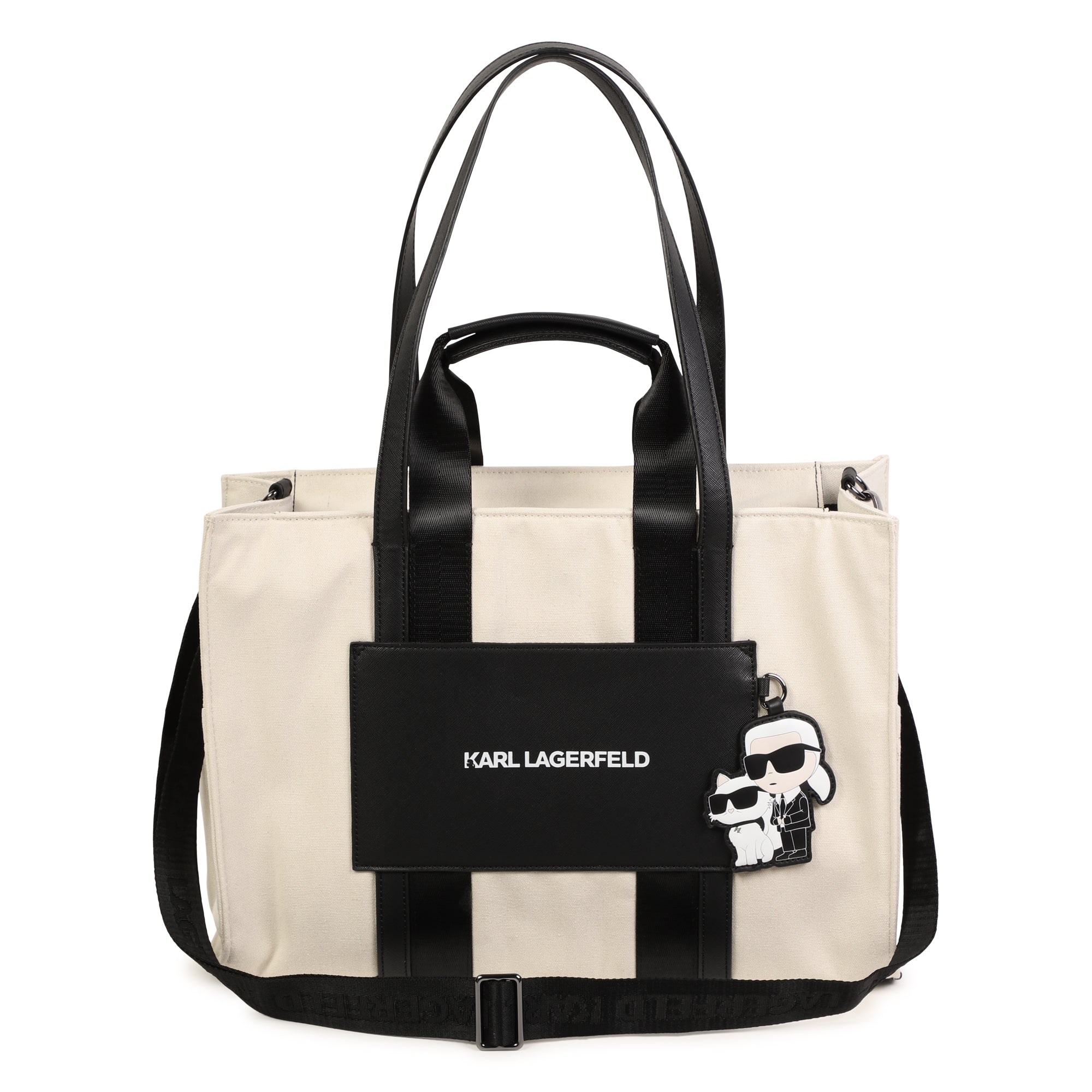 BORSA CON FASCIATOIO AVORIO KARL LAGERFELD - Angel Luxury