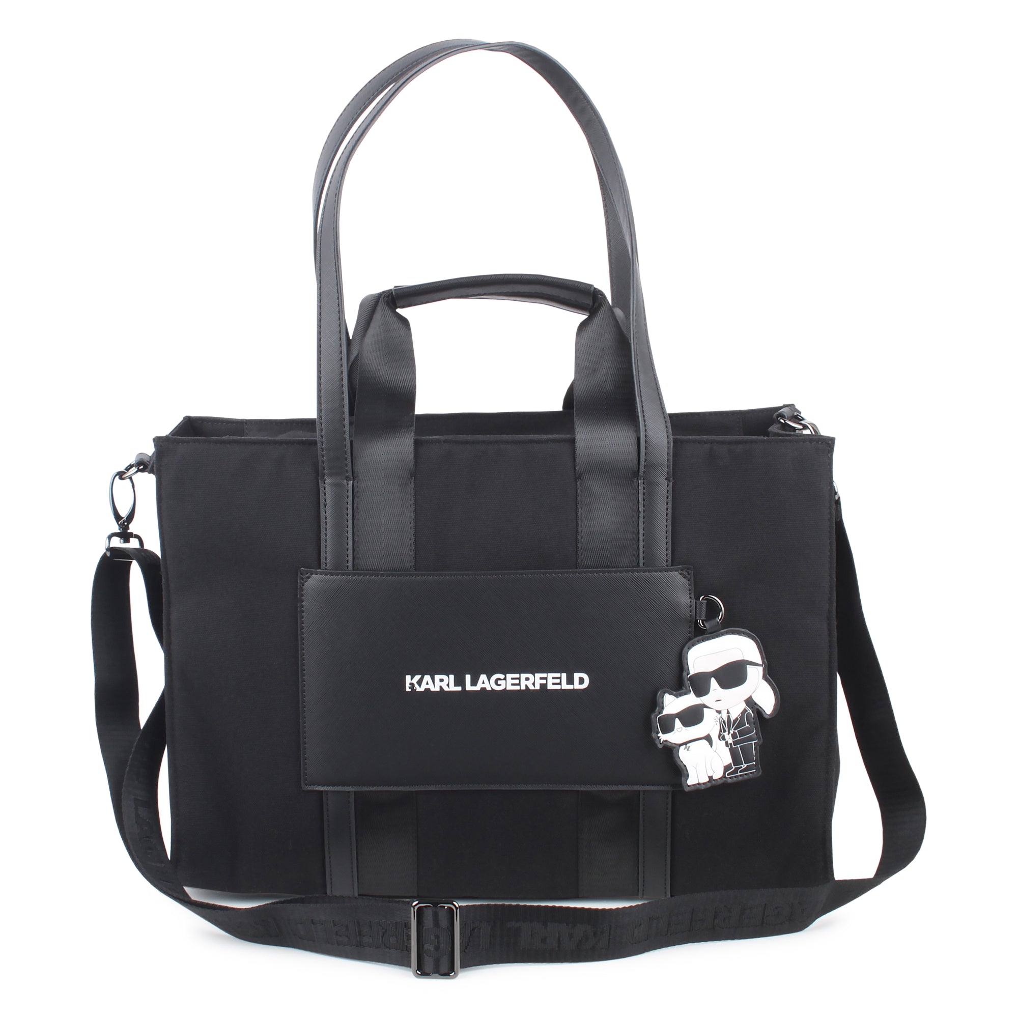 BORSA CON FASCIATOIO NERA KARL LAGERFELD - Angel Luxury