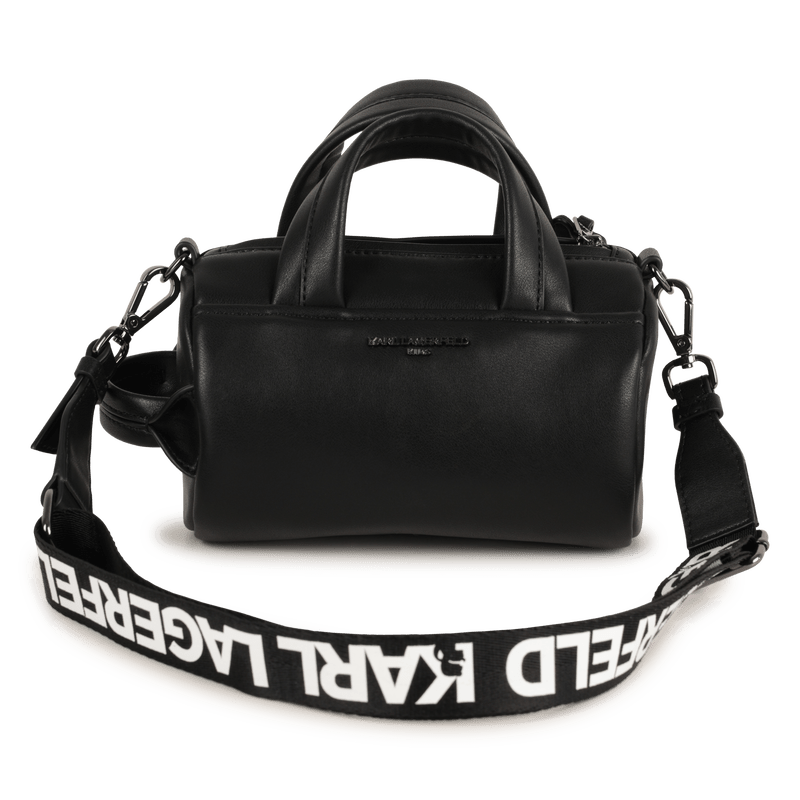 BORSA CON TRACOLLA NERA CON LOGO BIANCO KARL LAGERFELD - Angel Luxury