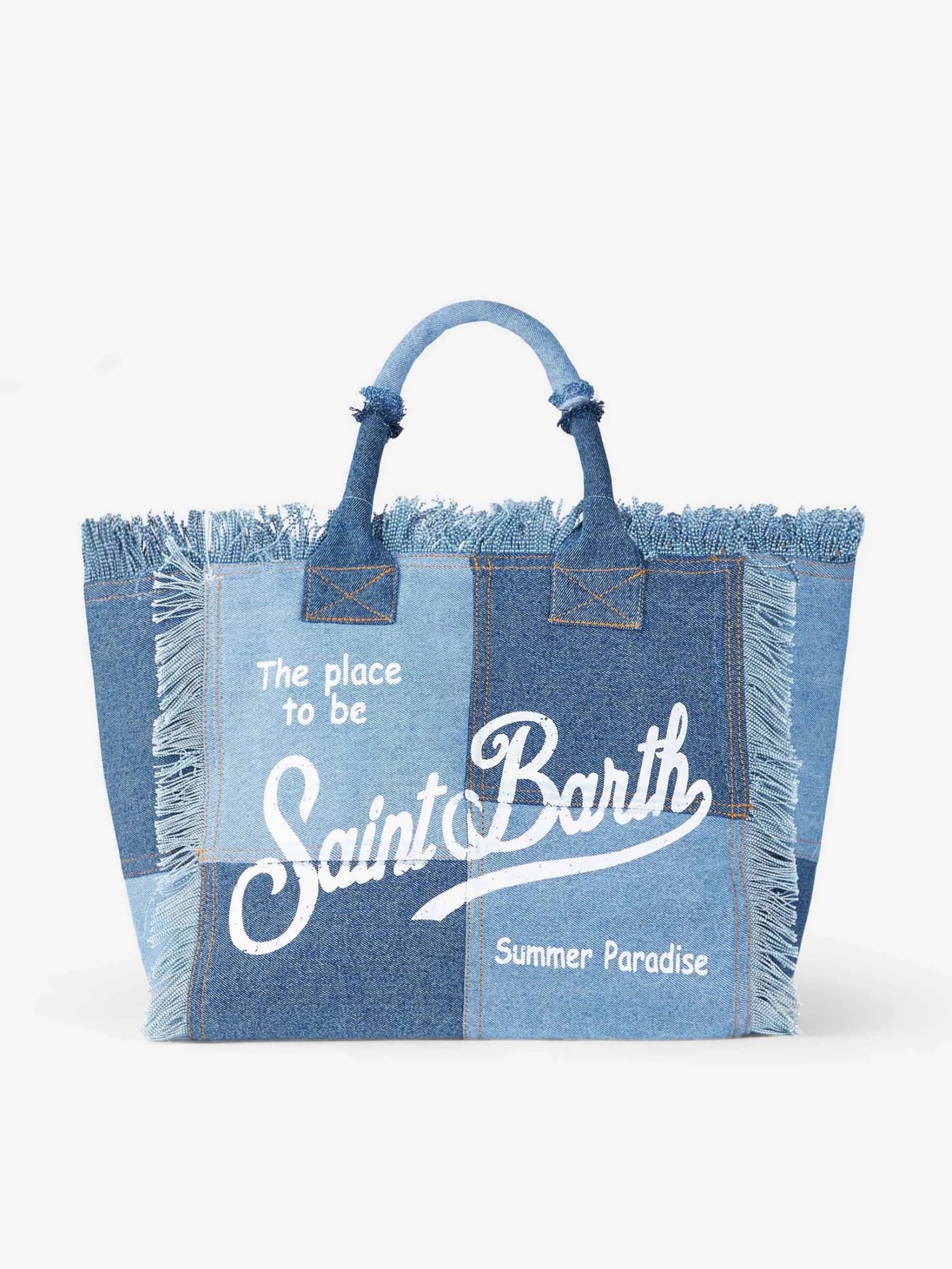 BORSA IN DENIM PATCHWORK MC2 SAINT BARTH - Angel Luxury