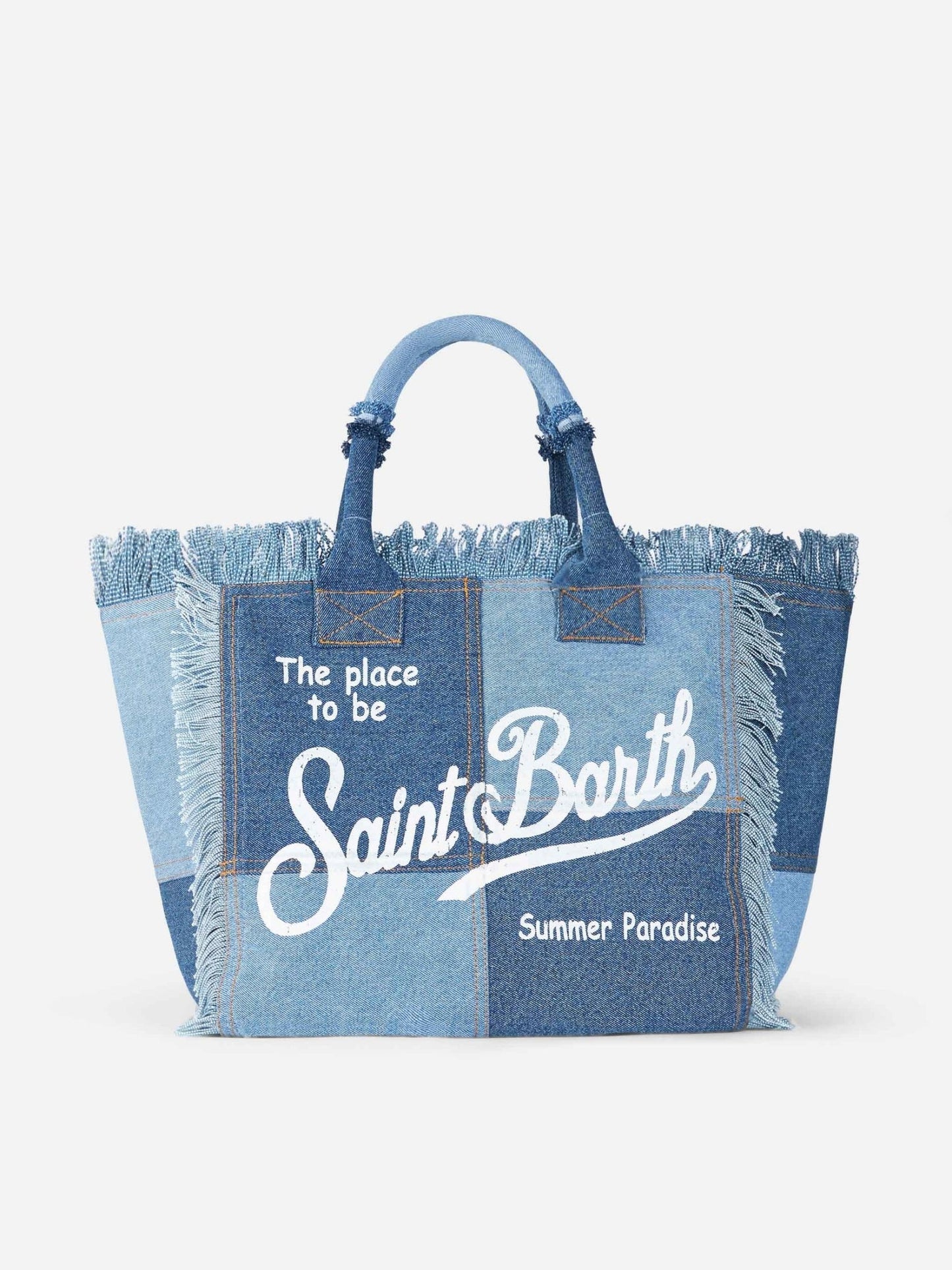 BORSA IN DENIM PATCHWORK MC2 SAINT BARTH - Angel Luxury