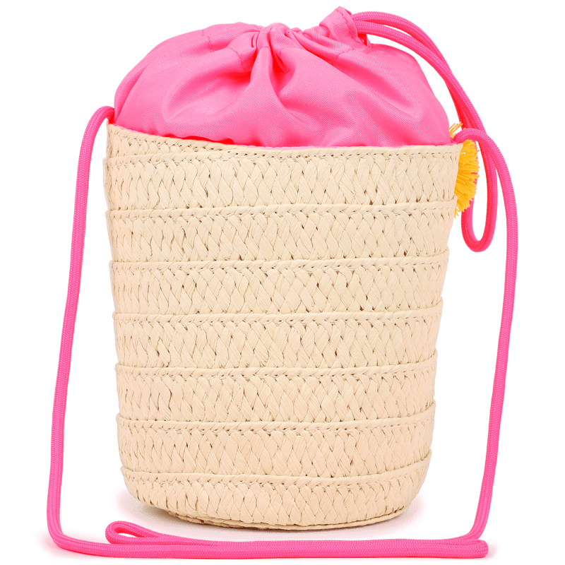 BORSA IN PAGLIA A CILINDRO CON PALME BILLIEBLUSH - Angel Luxury