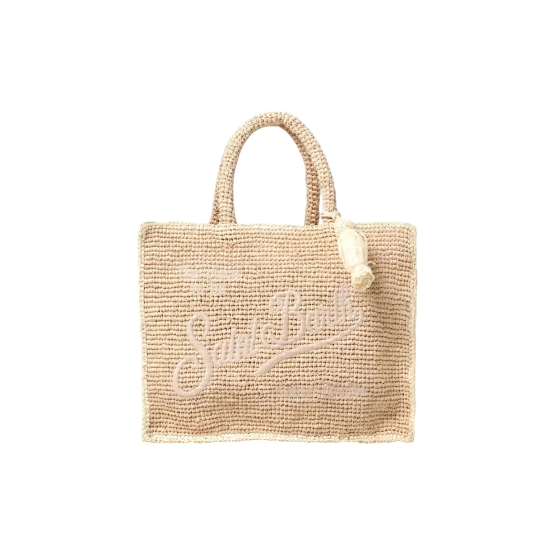 BORSA IN PAGLIA BEIGE MC2 SAINT BARTH - Angel Luxury