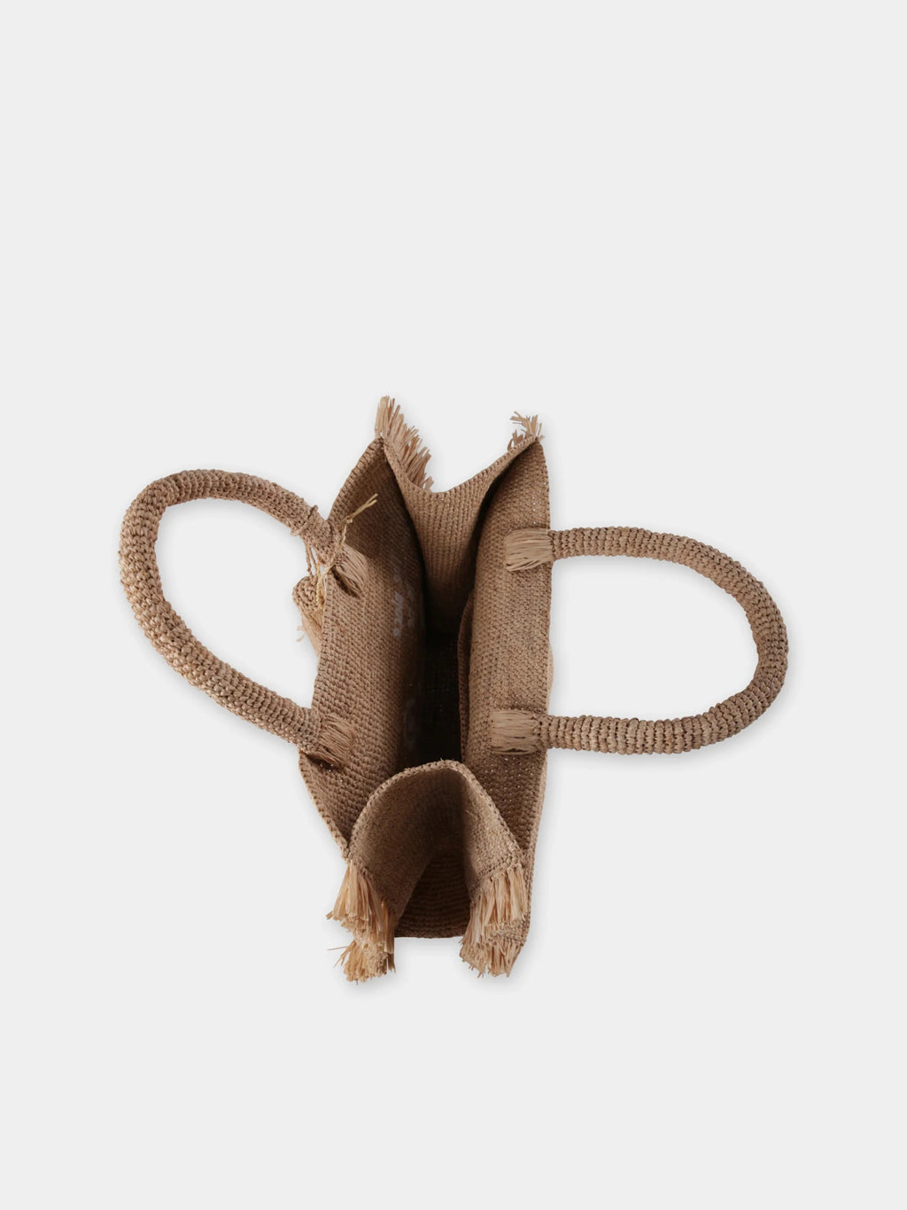 BORSA IN PAGLIA CON FRANGE BEIGE MC2 SAINT BARTH - Angel Luxury