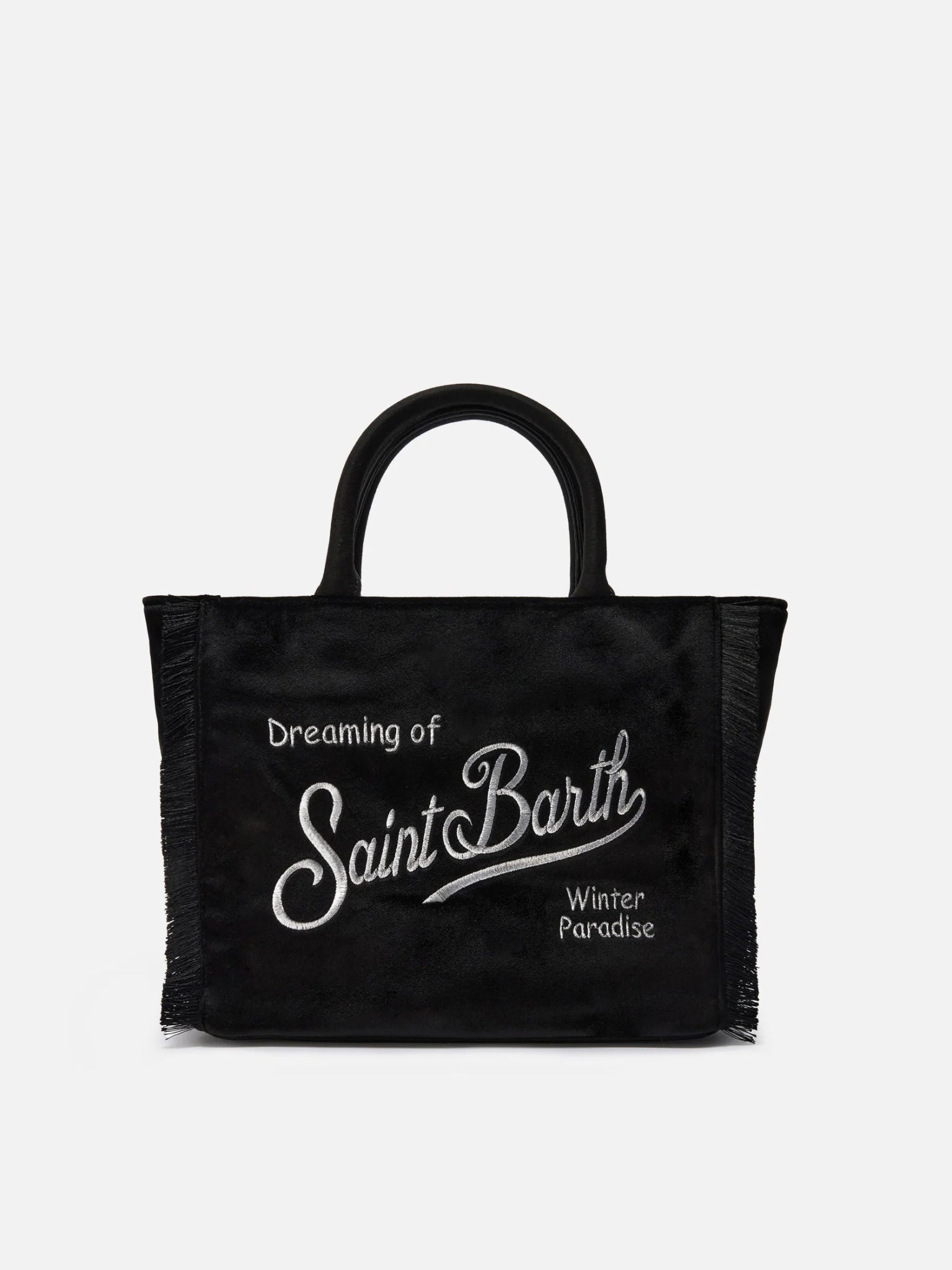 BORSA IN VELLUTO NERA MC2 SAINT BARTH - Angel Luxury