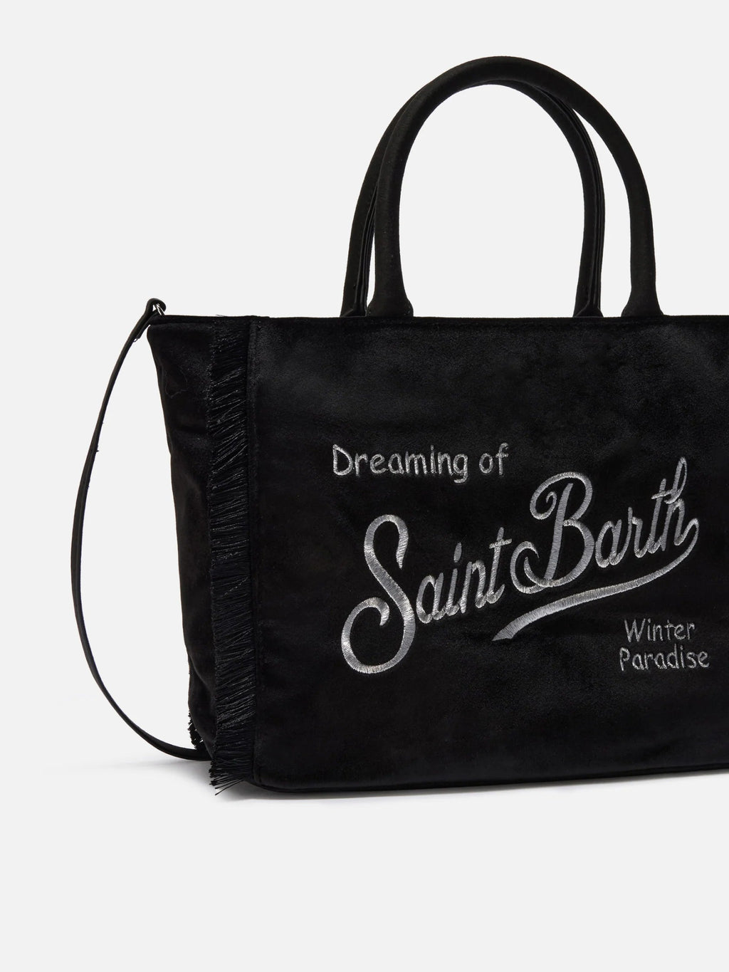 BORSA IN VELLUTO NERA MC2 SAINT BARTH - Angel Luxury