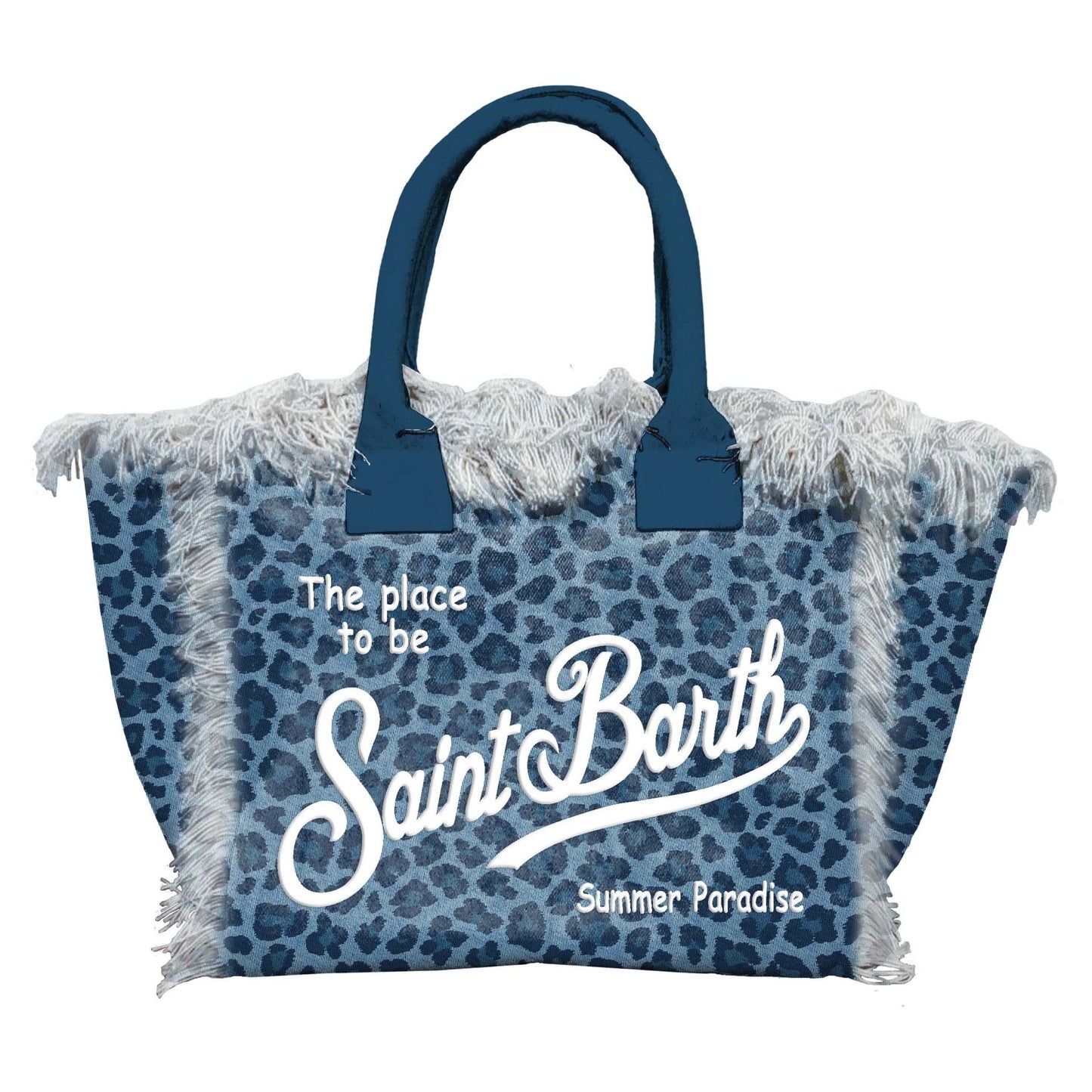 BORSA LEOPARDATA BLU MC2 SAINT BARTH - Angel Luxury