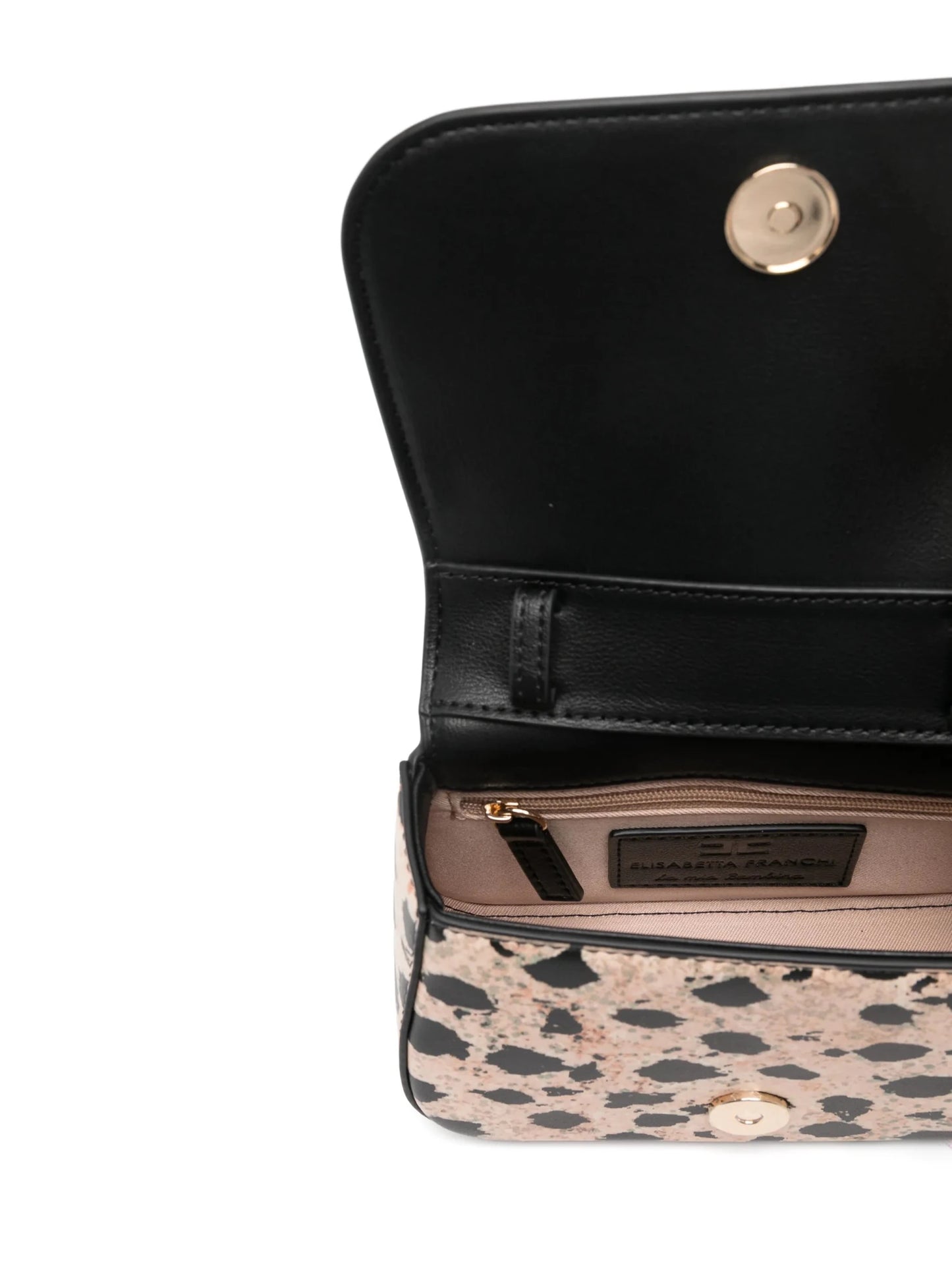 BORSA MACULATA BEIGE - NERO ELISABETTA FRANCHI - Angel Luxury