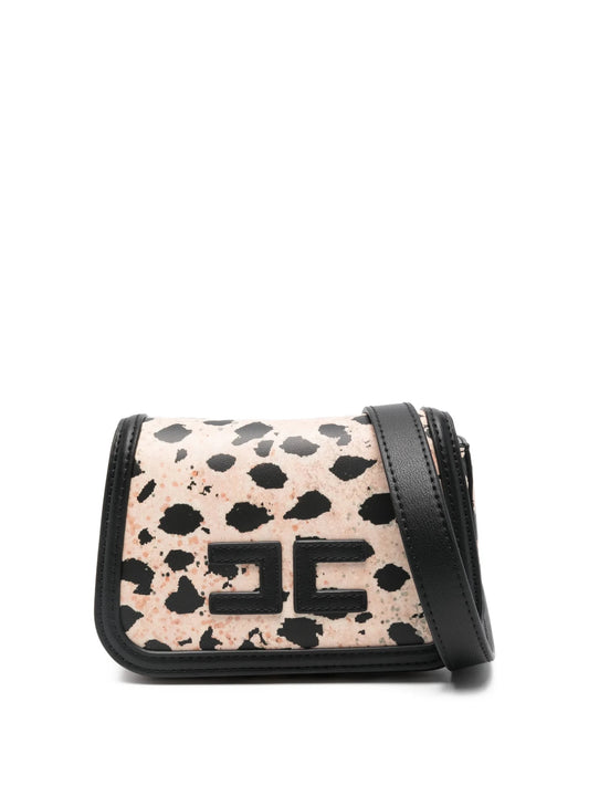 BORSA MACULATA BEIGE - NERO ELISABETTA FRANCHI - Angel Luxury