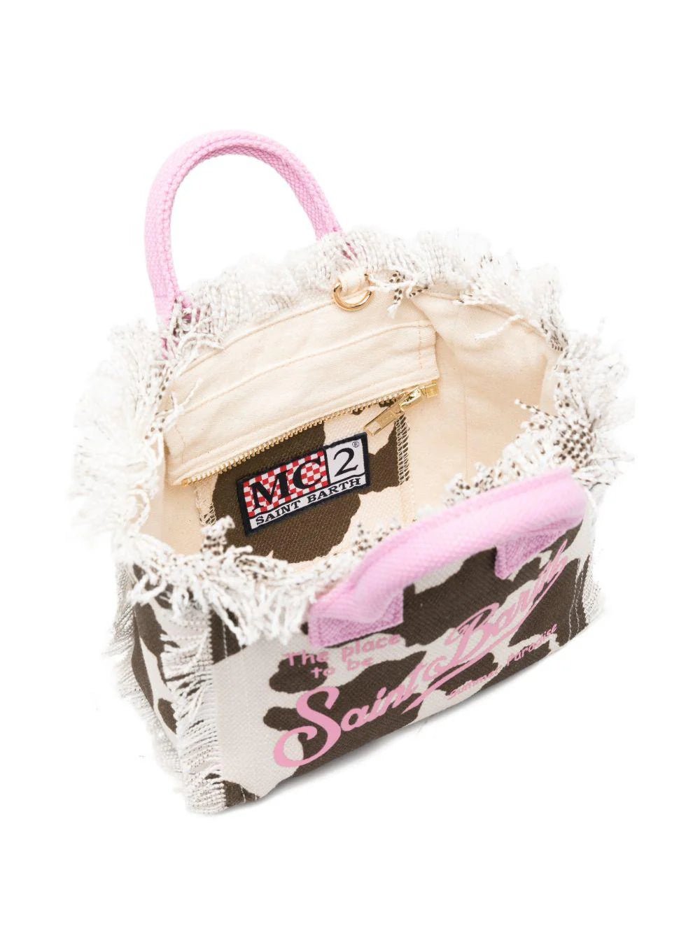 BORSA MUCCATA CON LOGO ROSA MC2 SAINT BARTH - Angel Luxury