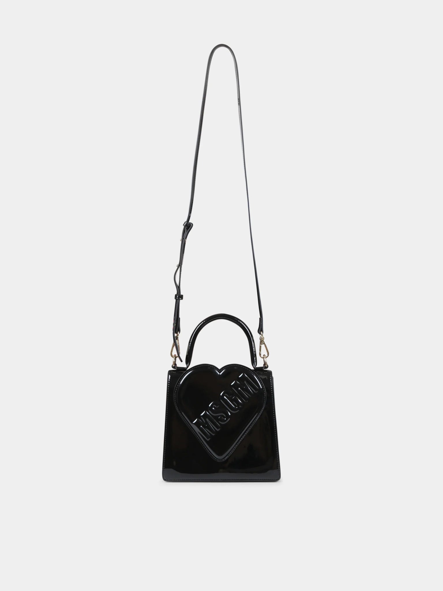 BORSA NERA CON CUORE MSGM - Angel Luxury