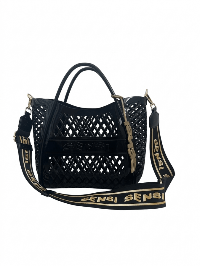 BORSA SANTORINI NERA SENSI - Angel Luxury