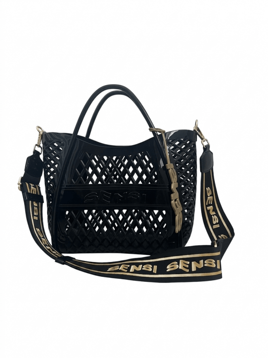 BORSA SANTORINI NERA SENSI - Angel Luxury