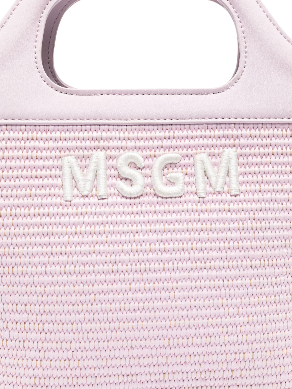 BORSA TOTE IN PAGLIA ROSA MSGM - Angel Luxury