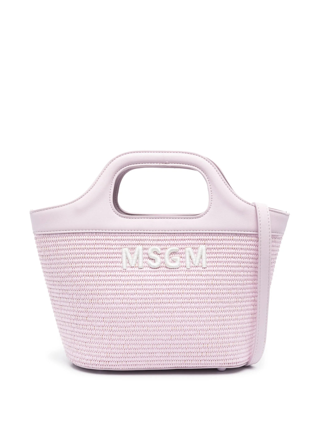 BORSA TOTE IN PAGLIA ROSA MSGM - Angel Luxury
