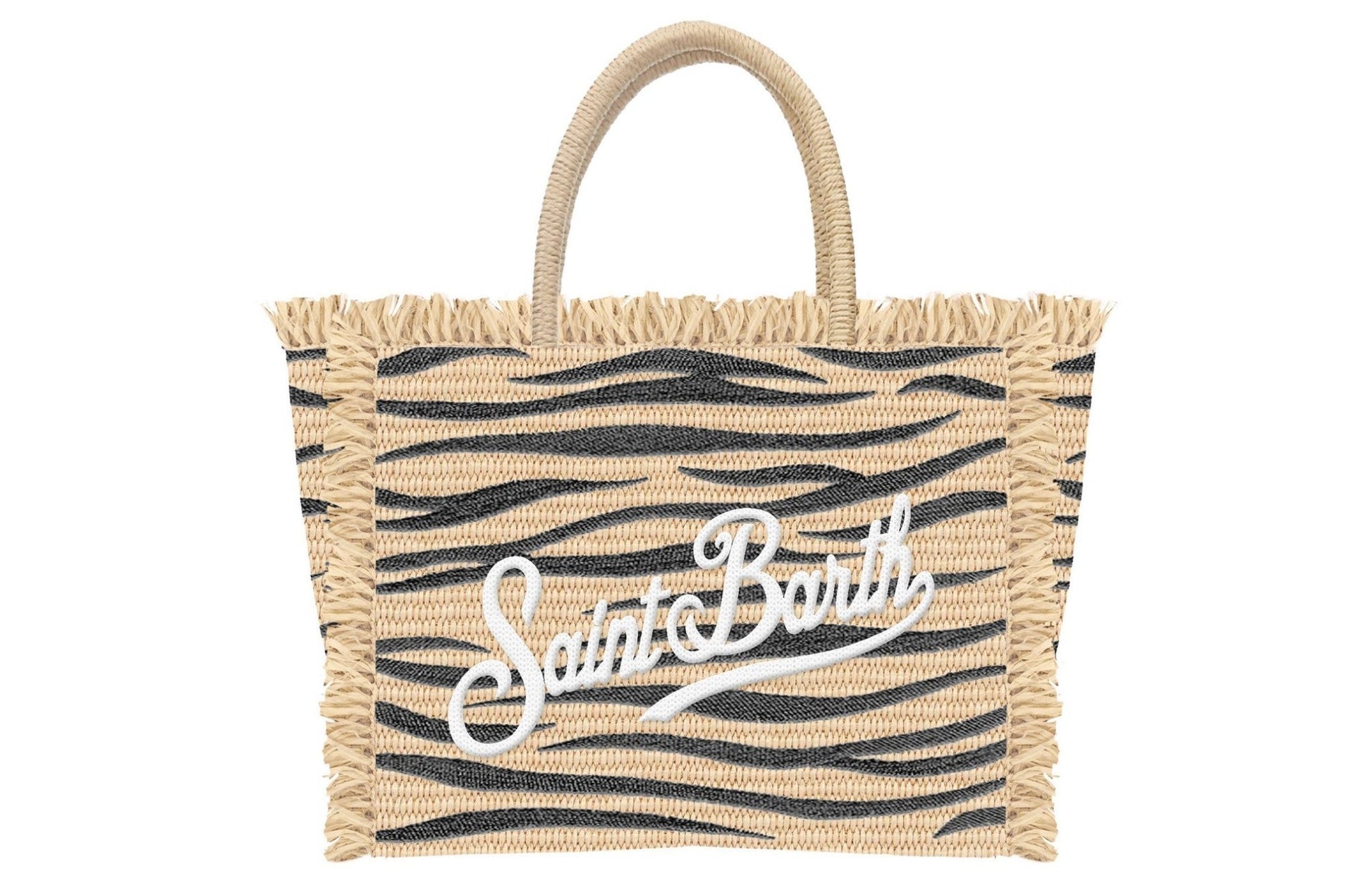 BORSA VANITY MINI ZEBRATA IN PAGLIA MC2 SAINT BARTH - Angel Luxury