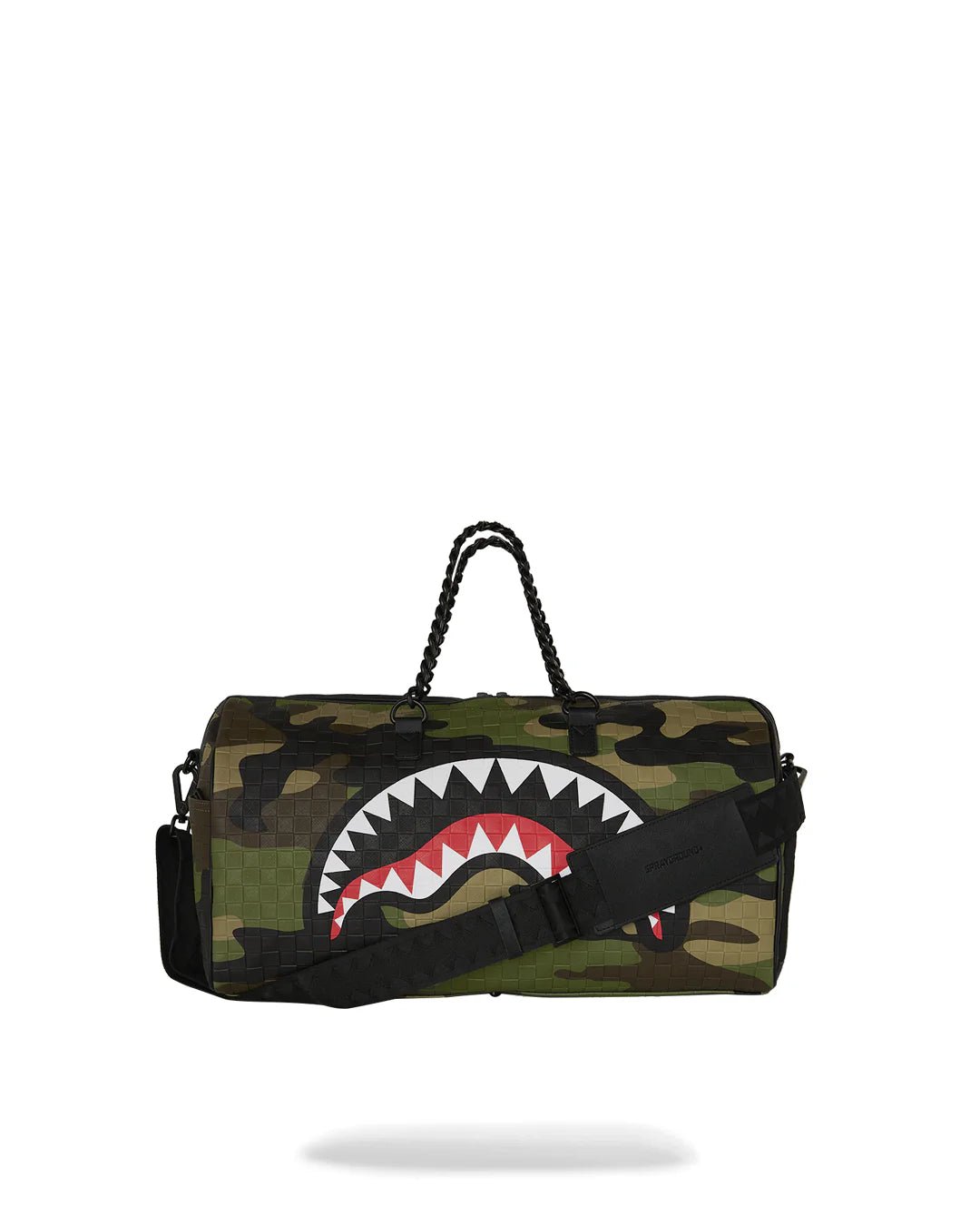 BORSONE WOODLAND CAMO CHECK CHAIN DUFFLE SPRAYGROUND - Angel Luxury