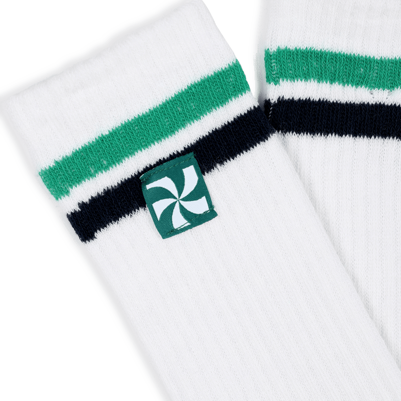 CALZETTONI BIANCHI CON FASCE VERDE E BLU KIDS AROUND - Angel Luxury
