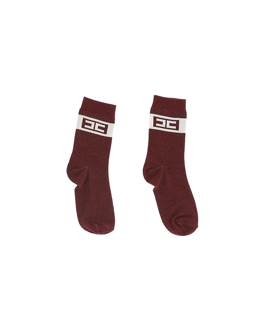 CALZINI BORDEAUX CON LOGO PANNA ELISABETTA FRANCHI - Angel Luxury