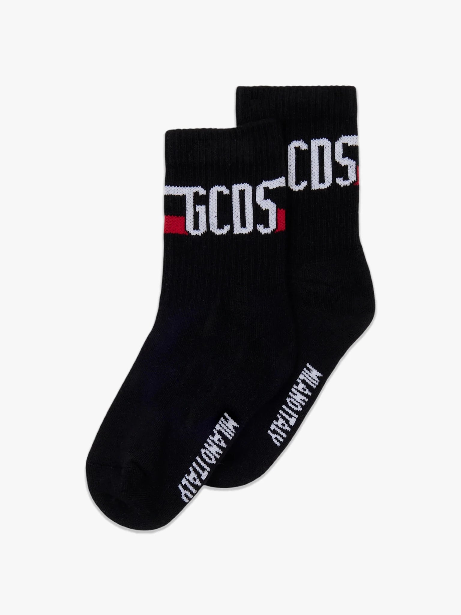 CALZINI NERI CON LOGO BIANCO GCDS - Angel Luxury