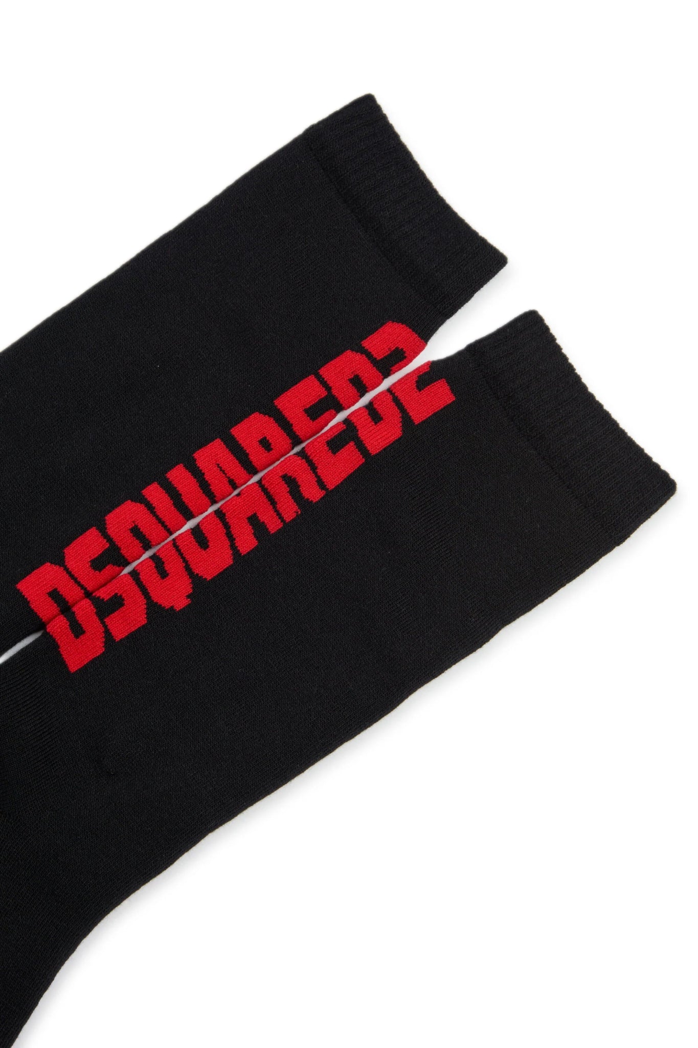 CALZINI NERI CON LOGO ROSSO DSQUARED2 - Angel Luxury