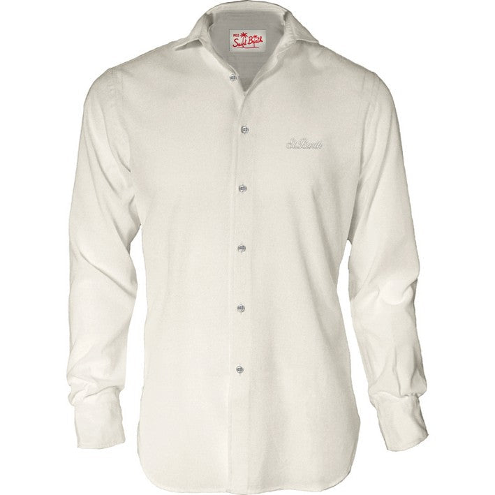CAMCIA IN LINO CREMA MC2 SAINT BARTH - Angel Luxury