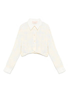 CAMICIA A FIORI GIALLO PASTELLO ELISABETTA FRANCHI - Angel Luxury