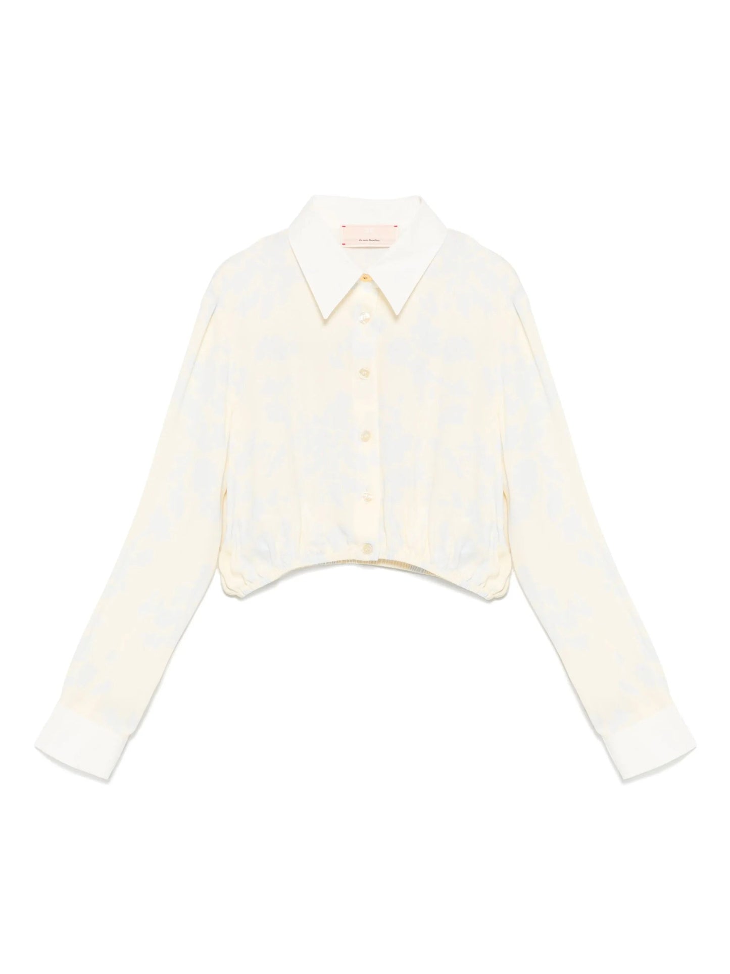 CAMICIA A FIORI GIALLO PASTELLO ELISABETTA FRANCHI - Angel Luxury