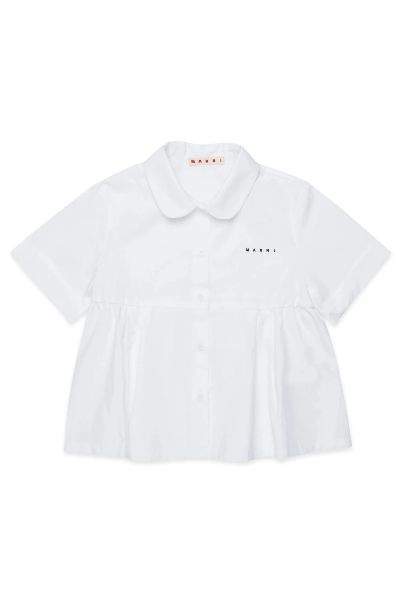 CAMICIA A MANICHE CORTE E LOGO MARNI - Angel Luxury