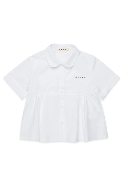 CAMICIA A MANICHE CORTE E LOGO MARNI - Angel Luxury
