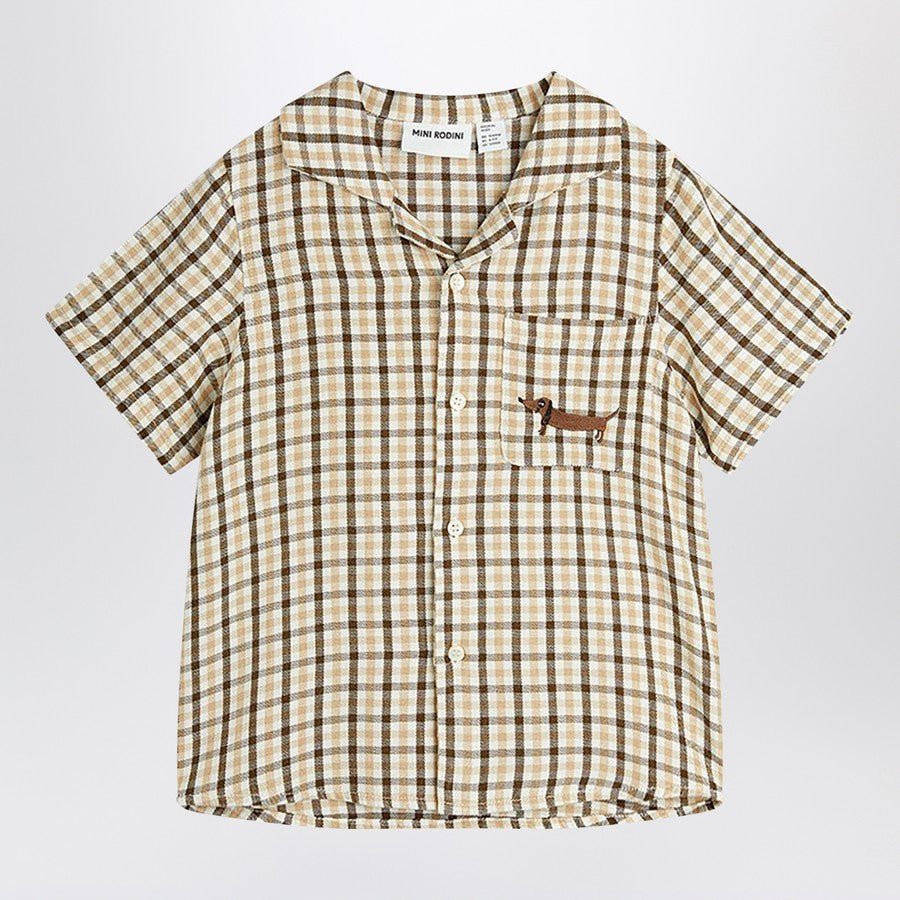 CAMICIA A QUADRI CON TASCHINO MINI RODINI - Angel Luxury