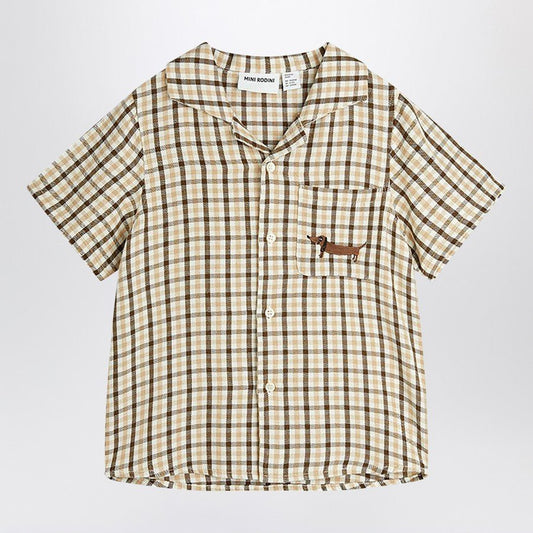 CAMICIA A QUADRI CON TASCHINO MINI RODINI - Angel Luxury