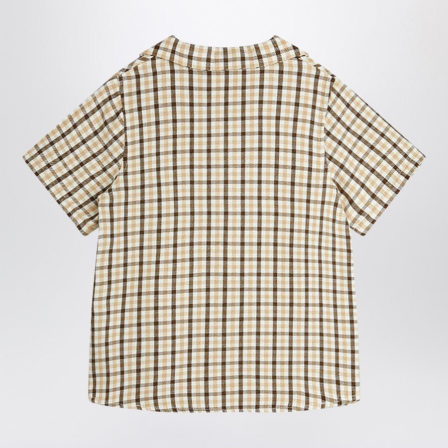 CAMICIA A QUADRI CON TASCHINO MINI RODINI - Angel Luxury
