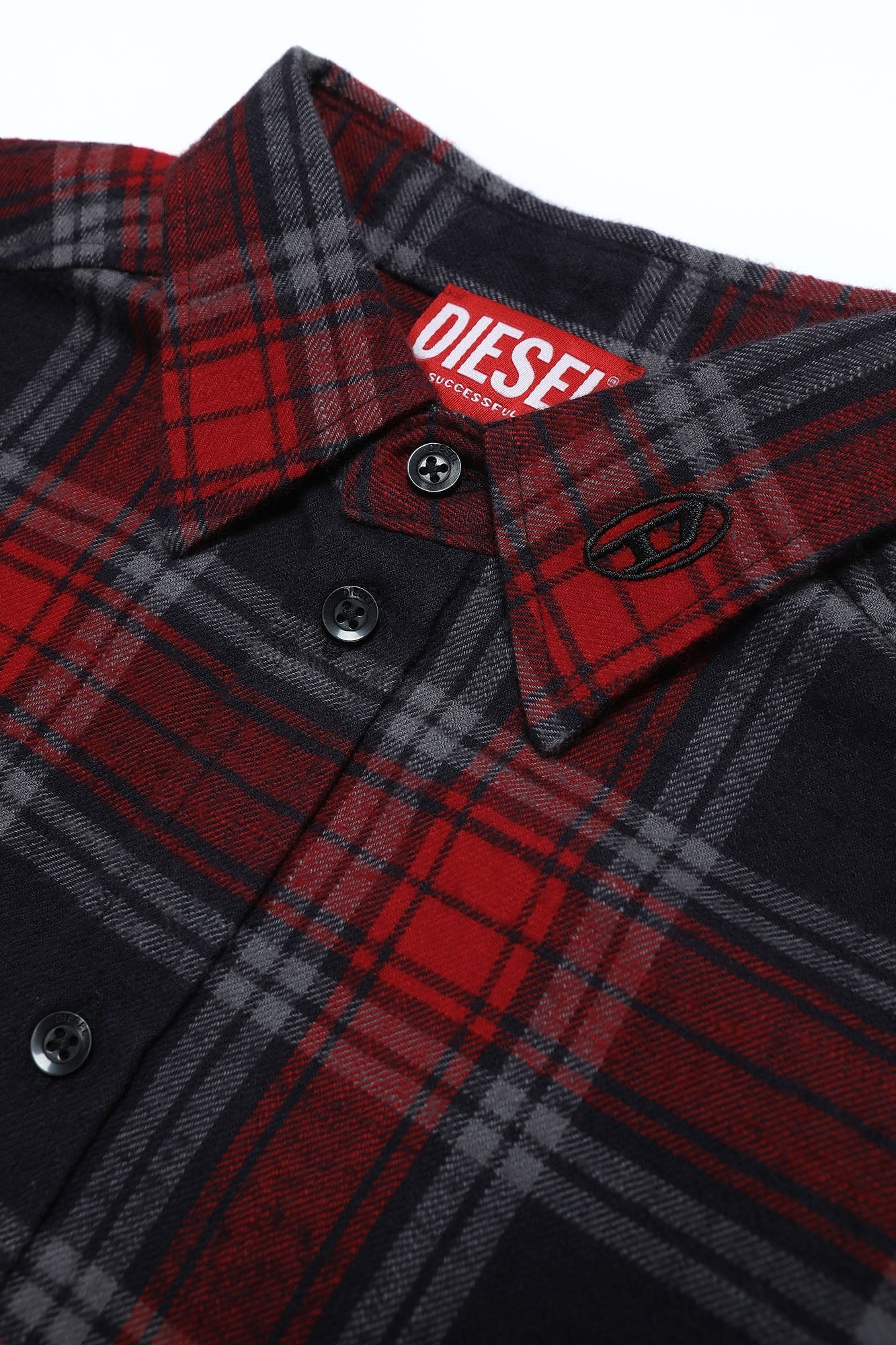 CAMICIA A QUADRI ROSSA DIESEL - Angel Luxury