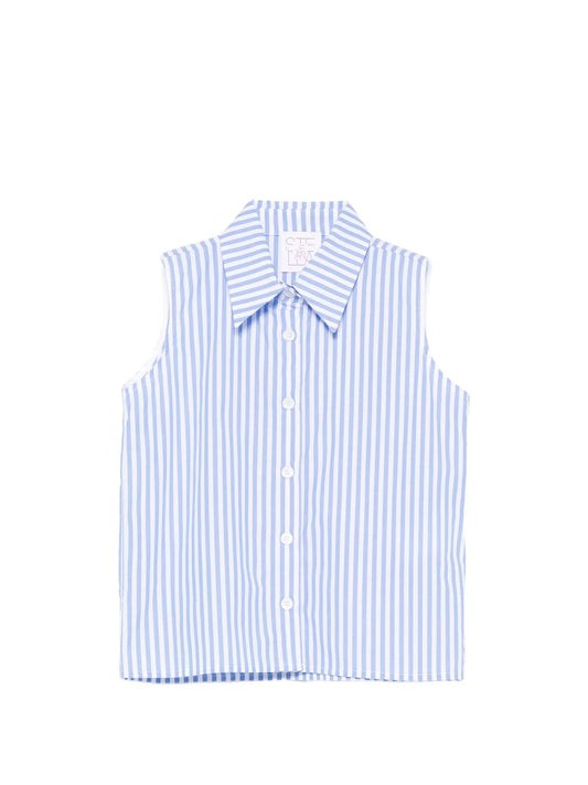 CAMICIA A RIGHE BIANCO E BLU STELLA JEAN - Angel Luxury