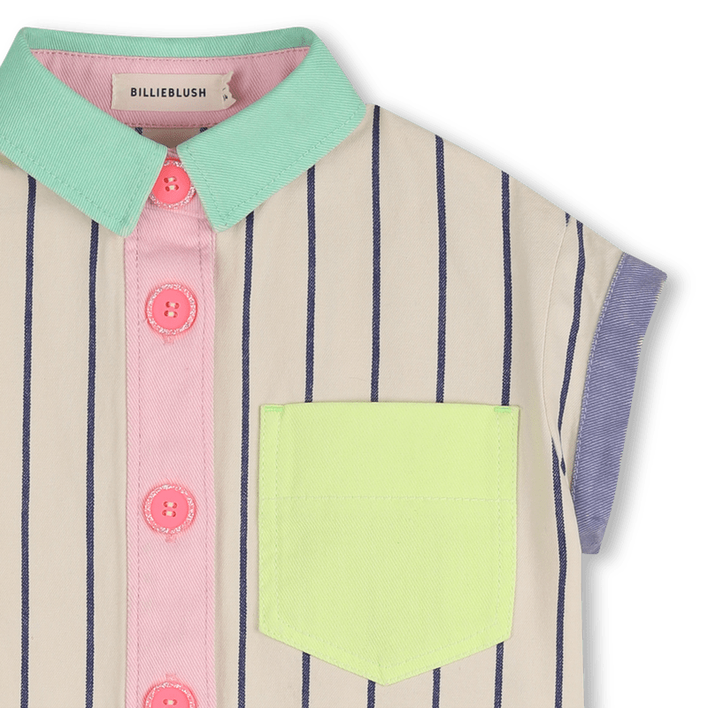 CAMICIA A RIGHE CON TASCHINO FLUO BILLIEBLUSH - Angel Luxury