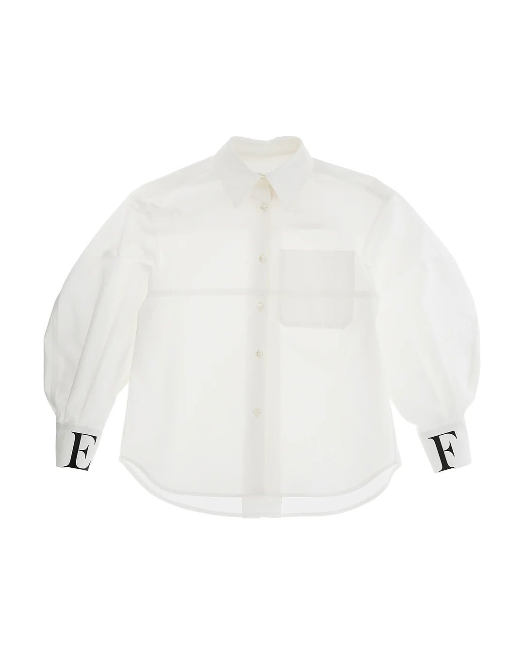 CAMICIA AVORIO CON LOGO SUI POLSI NERO ELISABETTA FRANCHI - Angel Luxury