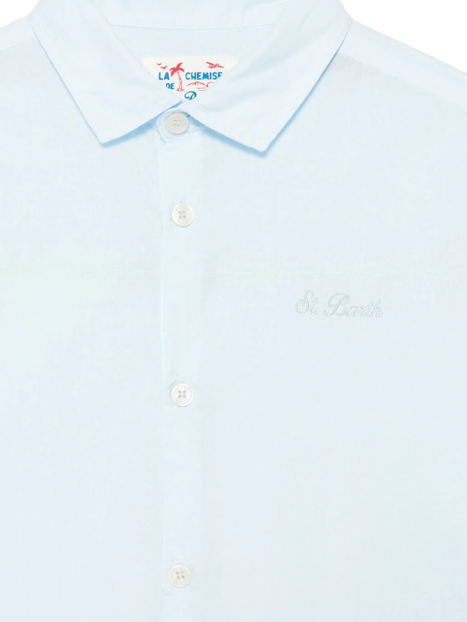 CAMICIA AZZURRA E CON LOGO MC2 SAINT BARTH - Angel Luxury