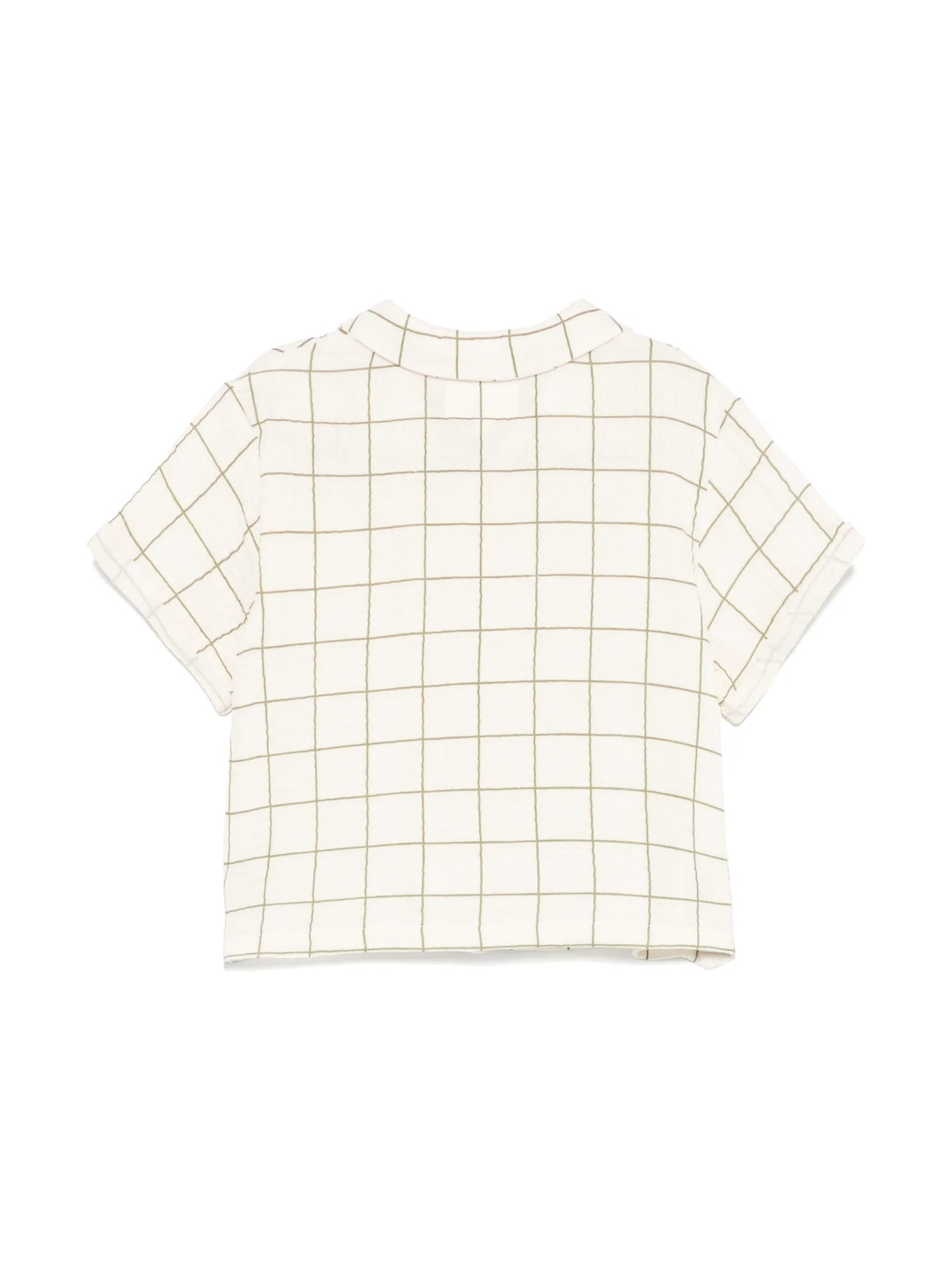 CAMICIA BEIGE A RIGHE VERDI TEDDY & MINOU - Angel Luxury