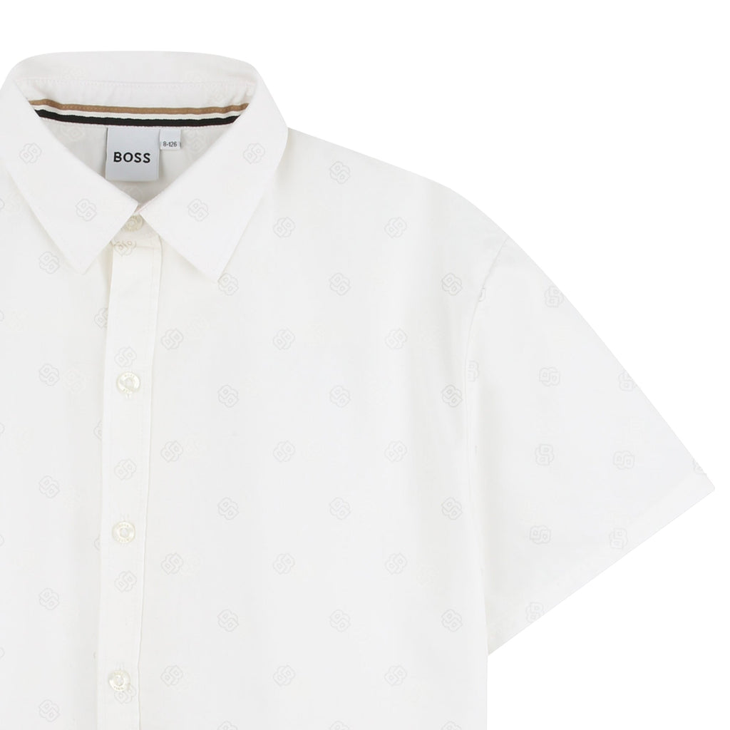 CAMICIA BIANCA CON LOGO HUGO BOSS - Angel Luxury