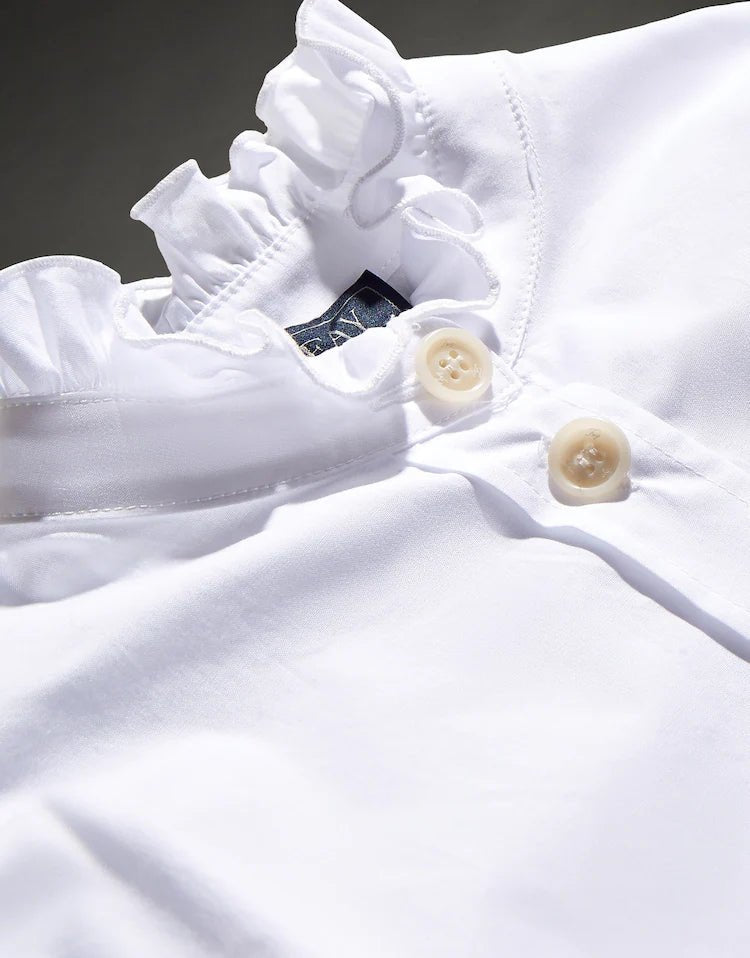 CAMICIA BIANCA CON ROUCHES - Angel Luxury
