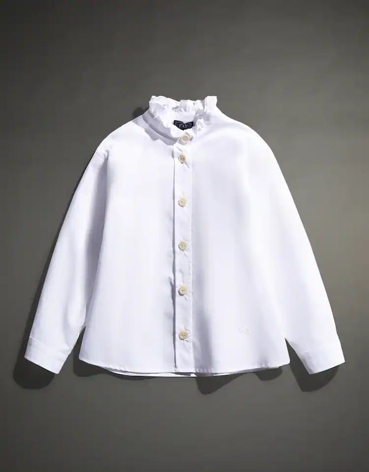 CAMICIA BIANCA CON ROUCHES - Angel Luxury