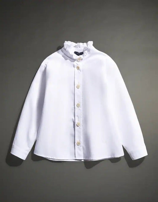 CAMICIA BIANCA CON ROUCHES - Angel Luxury