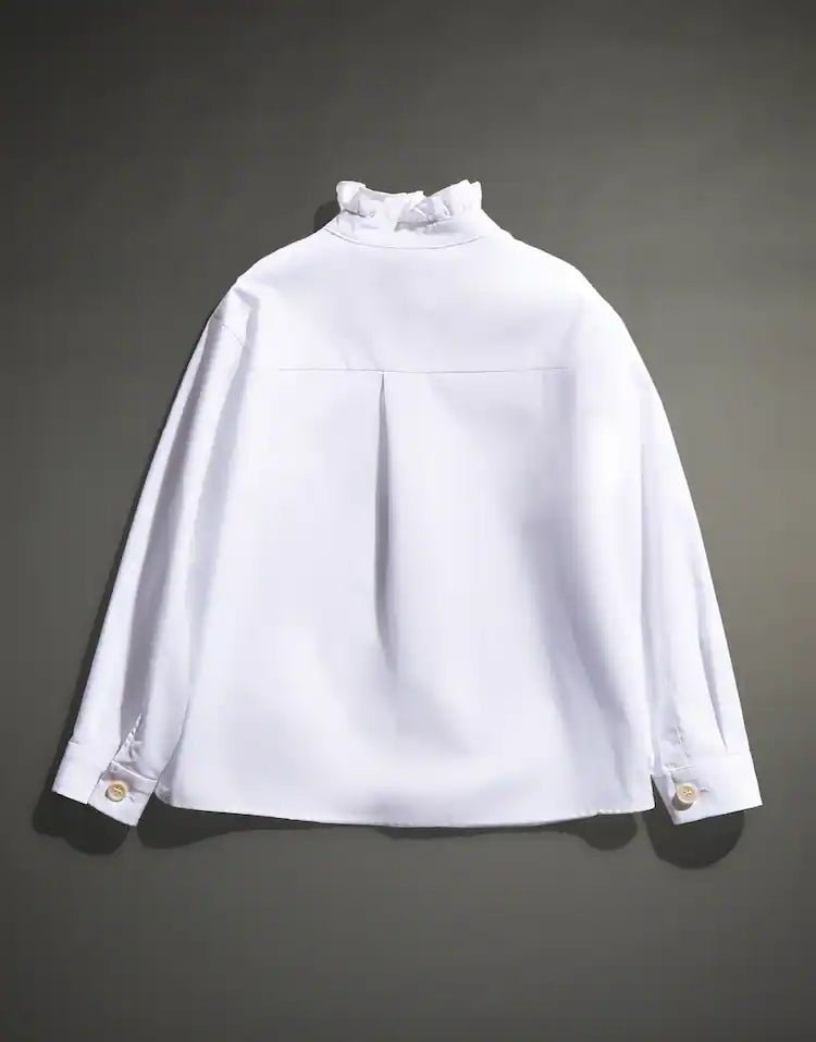 CAMICIA BIANCA CON ROUCHES - Angel Luxury