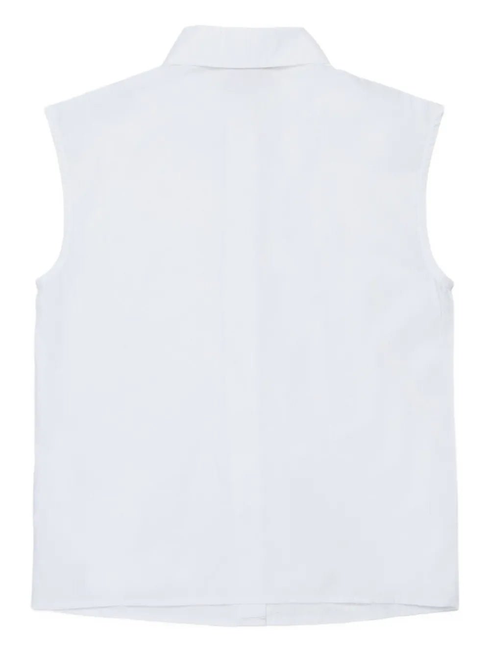 CAMICIA BIANCA SMANICATA CON EFFETTO GIOIELLO SUL COLLO N21 - Angel Luxury