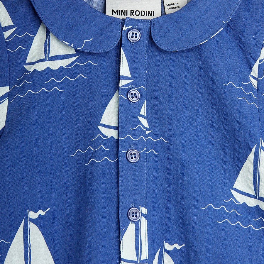 CAMICIA BODY BLU CON BARCHE MINI RODINI - Angel Luxury