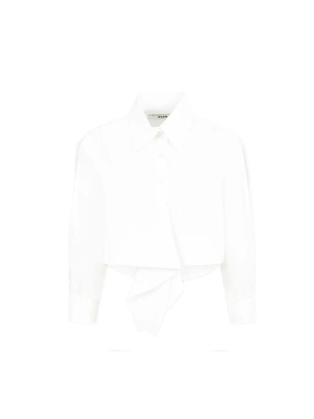 CAMICIA CON RUCHES BIANCA MSGM - Angel Luxury