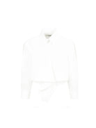 CAMICIA CON RUCHES BIANCA MSGM - Angel Luxury