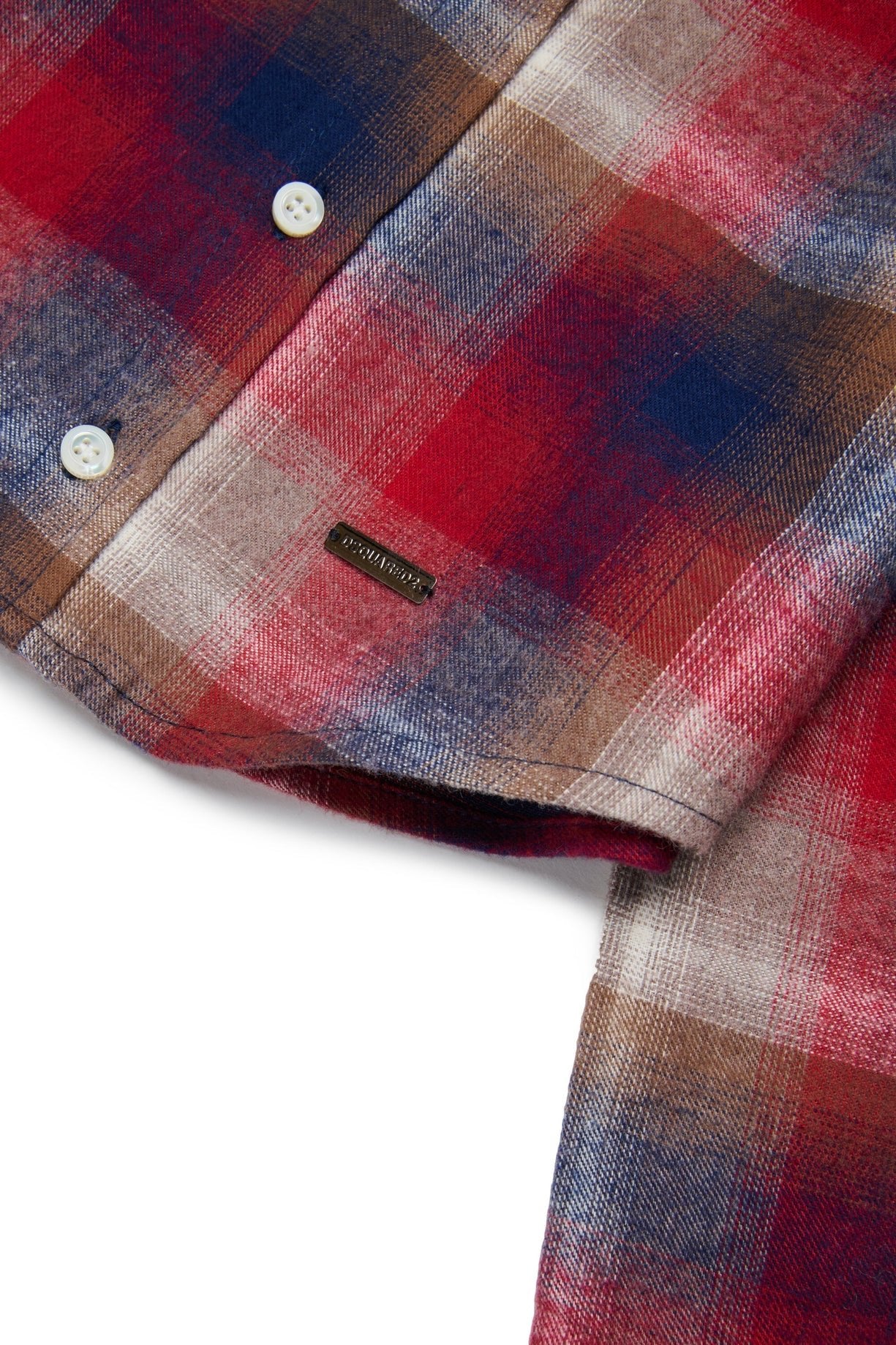CAMICIA CORTA A QUADRI ROSSA DSQUARED2 - Angel Luxury