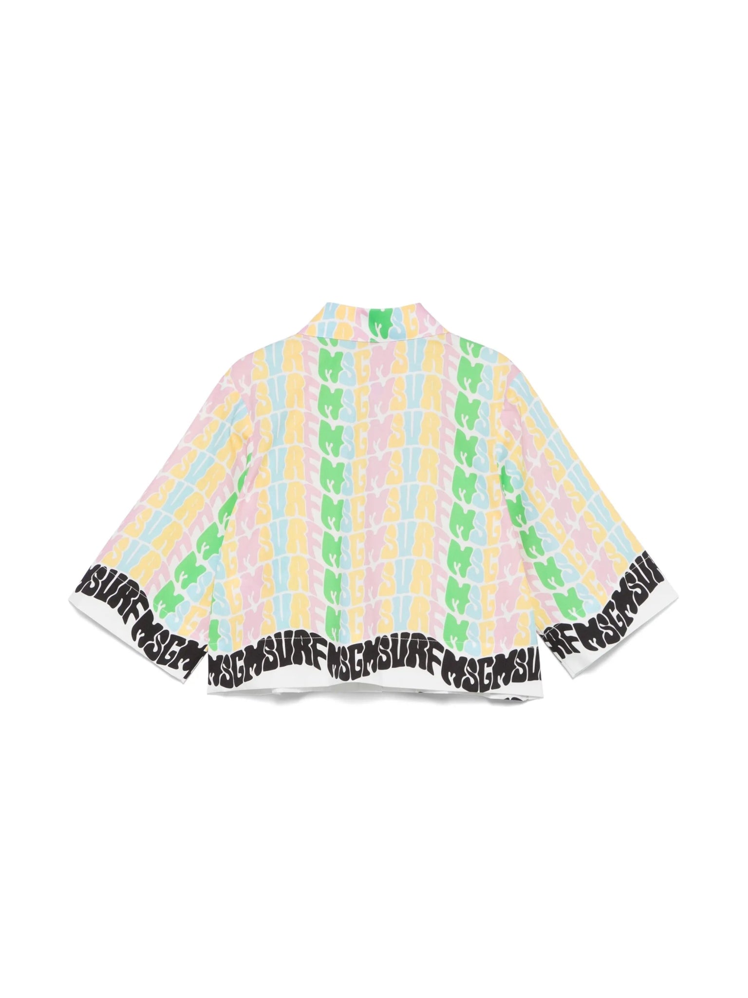 CAMICIA CROPPED LOGATA MULTICOLOR MSGM - Angel Luxury